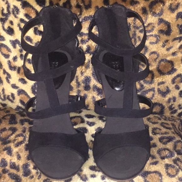 Route 66 Black Chunky High Heels NWOT - Picture 3 of 5